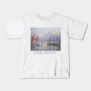 The Port of Marseille by Paul Signac Kids T-Shirt